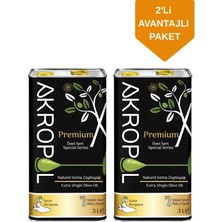 Akropol Erken Hasat Soğuk Sıkım Naturel Sızma Zeytinyağı 6 LT Teneke -[ Alaca Lezzeti - Düşük Asit]