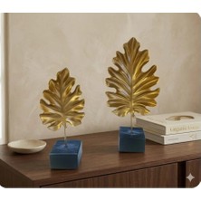 Ayder Online Satış (15 cm  -31 cm )-(10 cm  -24 cm )  Ebatlarında Kırılmaz  2 Li Çınar Yaprağı Biblosu