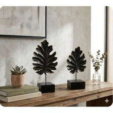 Ayder Online Satış (15 cm  -31 cm )-(10 cm  -24 cm )  Ebatlarında Kırılmaz  2 Li Çınar Yaprağı Biblosu