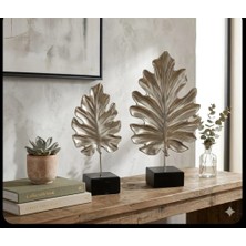 Ayder Online Satış (15 cm  -31 cm )-(10 cm  -24 cm )  Ebatlarında Kırılmaz  2 Li Çınar Yaprağı Biblosu