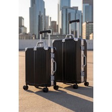 Zeplin Joya Pc Policarbon 2'li Valiz Seti (Kabin ve Orta) Siyah