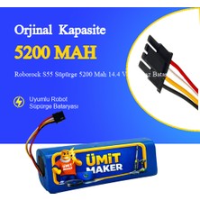 Ümit Maker Roborock S55 Süpürge 5200 Mah 14.4 V Yanmaz Batarya – Orjinal Uyumlu Uzun Ömürlü, Yüksek Performans Pil