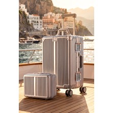 Zeplin Joya Pc Policarbon 2'li Valiz Seti (Kabin ve Makyaj) Silver