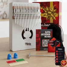Midex KLX-550 Beyaz Kalimba 17 Tuşlu Full Set