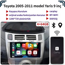 Dobest Toyota 2005-2011 Model Yaris 4+64GB 9 Inç/carplay/navigasyon/araç Multimedya Sistemi