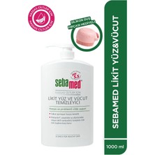Sebamed Nemlendirici Etkili Yüz ve Vücut Temizleme Jeli  1000 ml Set - Silikon Duş Lifi Hediyeli