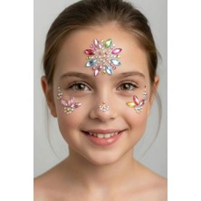 Bear & Pear Hologramlı Papatya Figürlü Yüz Taşı Parti Festival Aksesuar