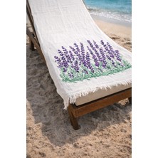 Vita Müslin Peştemal Basklı %100 Pamuklu Organik Plaj Havlusu Keten 3 Katlı Lüks Peştemal