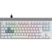 Logitech G G515 Rapıd Tkl Lınear Kablolu Düşük Profilli Rgb Aydınlatmalı Ingilizce Oyuncu Klavyesi, Beyaz