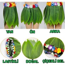 Fırsatkolik Tropikal Esintili Hawaii Yapraklı Parti Eteği Çocuk Boy