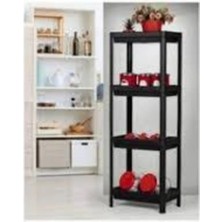 MidasTech Shelf Unit Raf Ünitesi Siyah Renk 4 Katlı ROYALEKS-81414 Nemere
