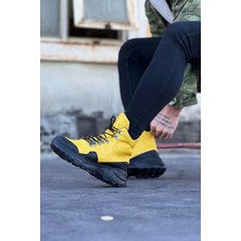 Sarı-Siyah Renk Uzun Bağcıklı Bot