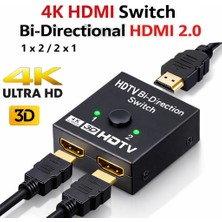 Vwin HDMI Splitter Switch Çift Yönlü 4K 3D 1080P Ekran Monitör Görüntü Çoğaltıcı