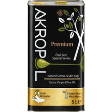 Akropol Erken Hasat Soğuk Sıkım Naturel Sızma Zeytinyağı 5 LT Teneke - [ Alaca Lezzeti - Düşük Asit ]