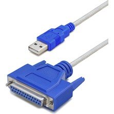 Epilons USB To Paralel (Lpt) Yazıcı Dönüştürücü Kablosu 1.3 M - Silver HDX7531