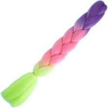Colezium Afrika Örgülük Ombreli Sen 100 Gr. / Mor / Açık Pembe / Neon Sarı