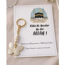 Umut Hediyecilik Kabede Hacılar Hu Der Allah Yazılı Bayram Kelebek Hediyelik Anahtarlık - Bayram Hediyesi 10 Adet - Sabit Yazı