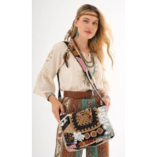 Kanvas Etnik Tasarım Bohem Çanta