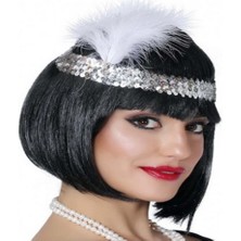 Colezium 70&amp;#39;ler 80&amp;#39;ler ve 90&amp;#39;lar Temalı Gümüş Renk Çarliston Bandı