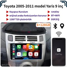 Dobest Toyota 2005-2011 Model Yaris 6+128GB 9 Inç/carplay/navigasyon/araç Multimedya Sistemi