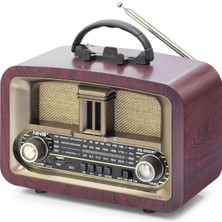 ForWhat Büro Ev Ofis Hediyesi Için 25X12X19CM Bluetooth Nostaljik Hoparlör Fm