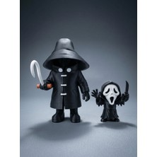 Demirhan3D Ghostface Mini + Fisherman Korku Figürü 2’li Set | 3D Baskı Pla Koleksiyon Dekor Figürleri