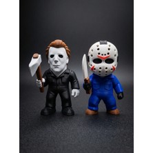 Demirhan3D Jason & Myers Korku Figürü 2’li Set – 12 cm 3D Baskı Koleksiyon Figürleri