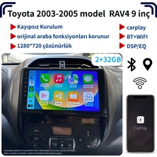 Dobest Toyota 2003-2005 Model  Rav4 2+32GB 9 Inç/carplay/navigasyon/araç Multimedya Sistemi