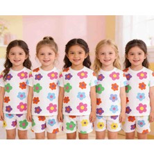 Slatco Kids Slatco Kız Çocuk Yazlık ikili Takım Çiçek Baskılı