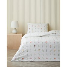 English Home Damada Bloom Kolay Ütülenir Çarşaflı Çift Kişilik Nevresim Takımı 200x220 cm Sarı-Yeşil