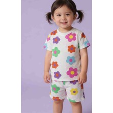 Slatco Kids Slatco Kız Çocuk Ikili Takım Çiçek Baskılı