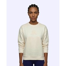 Kappa Milas  Crewneck Kadın Beyaz Comfort Sweatshirt