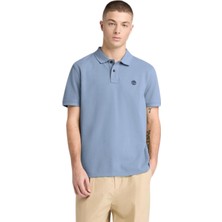 TB0A6VDPB881 Timberland Mıllers Rıver Pique Short Sleeve Polo Erkek T-Shirt Mavi