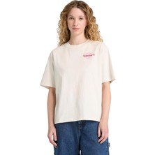 TB0A5RXMCM91 Timberland Graphic Short Sleeve Tee Kadın T-Shirt Krem