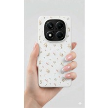 MobaxAksesuar Xiaomi Redmi Note 14 Pro 5g Kılıf Küçük Çiçek Dallar Desenli Parlak Silikon Kapak Bs1