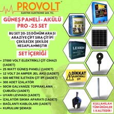 Provolt Elektrikli Çit Cihazı 20-25 Dönüm Set PRO-25SET