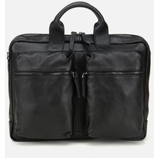 Hotiç 04CAH300800A100 ERKEK Deri Siyah Yumuşak Dokulu Laptop & Evrak Çantası