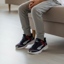 Wisco 068 Lacivert-Kırmızı Cırtlı Erkek Çocuk Spor Ayakkabı
