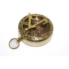 Derin Stok Pirinç Güneş Saati Pusula Modeli