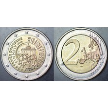 Banknoting Almanya 2 Euro 2015 Sirkülasyon Hatıra-Birleşmenin 25. Yılı. Çilaltı.