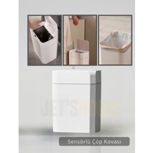 Jet's Home Sensörlü Çöp Kovası Pilli Çöp Kutusu Hareket Algılıyıcı Banyo Mutfak Çöp Atık Kutusu