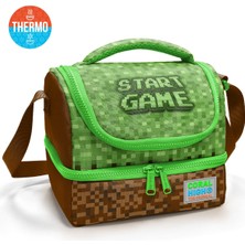 Coral High Kids Yeşil Kahverengi High Craft Desenli Thermo Iki Katlı Beslenme Çantası 37217