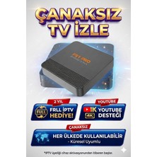 FS1PRO Teknoloji Fs1 Pro Android Box 4K - 2 Yıl Free Iptv Hediye Media Player