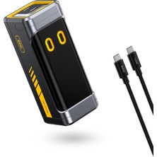 Aohi Starship 10.000 Mah 210W Pd3.1 Powerbank, Akıllı Dijital Göstergeli 2si1 Arada Taşınabilir Hızlı Şarj Cihazı, Şarj Istasyonu, Siyah