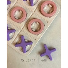 Leaft Design Node Tic Tac Toe - Xox Oyun Seti - Minimal Dekoratif Masaüstü Oyunu