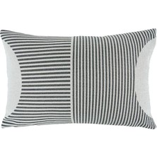 Decocenter Global Etnik Gri / Siyah Kırlent Kılıfı