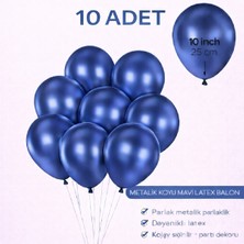 Bkmc Party 10 Adet Parlak Metalik Balon 10 Inç Parti Balonu Doğum Günü Süsleme