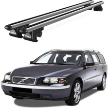 Today Auto Venüs Volvo V70 (1997-2007) Uyumlu Gri Ara Atkı Port Bagaj Tavan Barı