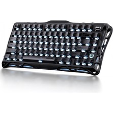 Gravastar Mercury K1 Rgb Kablosuz Mekanik Gaming Klavye, Ingilizce Q, Stealth Black