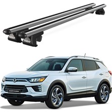 Today Auto Venüs Ssangyong Korando (2019 ve Sonrası) Uyumlu Gri Ara Atkı Port Bagaj Tavan Barı